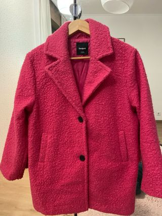Abrigo niña Desigual rosa