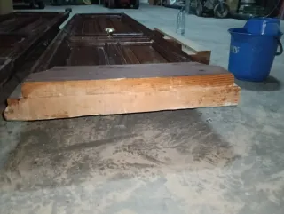 Puerta Madera Maciza Antigua Doble Hoja