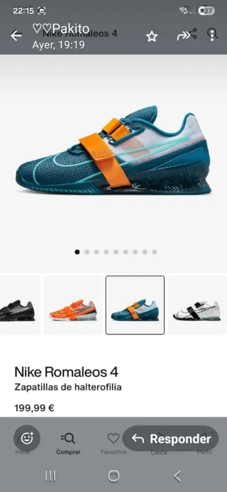 Zapatillas Nike Azul y Naranja