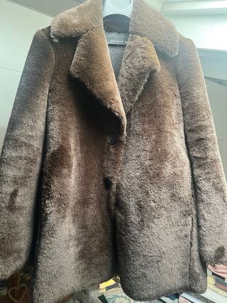 Giaccone finta pelliccia Zara marrone taglia unica