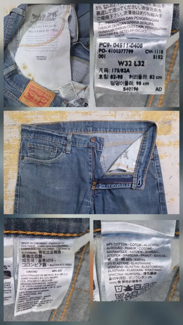 Levi'S Lote 511 Talla W32 L32