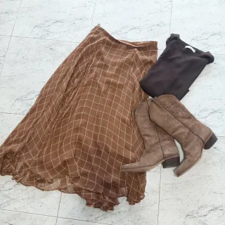 Falda cuadros  Massimo Dutti