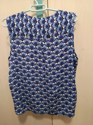 Blusa Sfera Azul Estampada Talla L