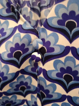 Blusa Sfera Azul Estampada Talla L