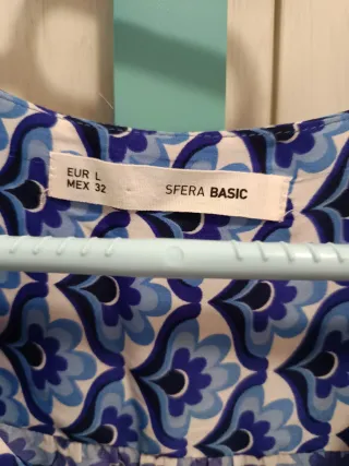 Blusa Sfera Azul Estampada Talla L