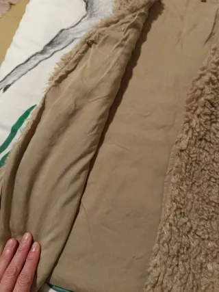 Chaleco pelo mujer beige talla única