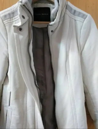 Chaqueta Zara Blanco Grudo