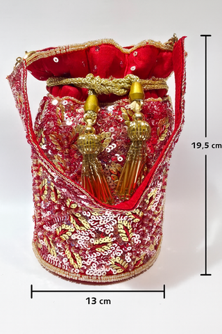 Bolso de fiesta artesanal de la India.  Nuevo