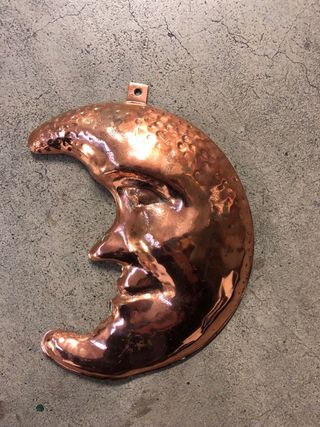 Rame Cobre 3 oggetti antichi, tre Formine Vintage.