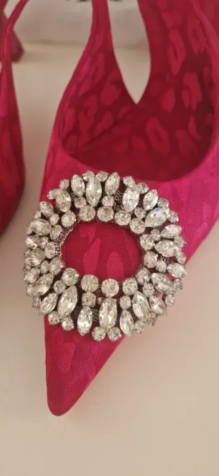 Zapatos Zara Talla 39 Fucsia Joya