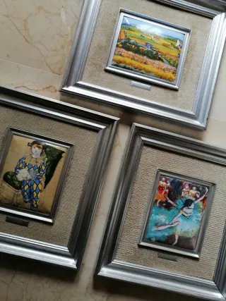 Colección 5 Cuadros Esmaltados Picasso