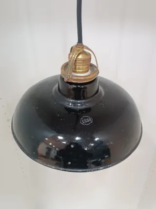 Lámpara Techo Industrial Egsa Negra Esmaltada