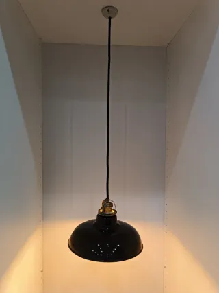 Lámpara Techo Industrial Egsa Negra Esmaltada