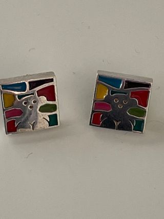 Conjunto Tous Oso Mosaico Multicolor Plata