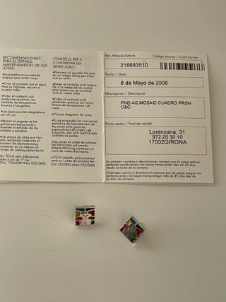 Conjunto Tous Oso Mosaico Multicolor Plata