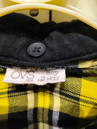 Camicia con cappuccio a quadri bambino 10-11 anni