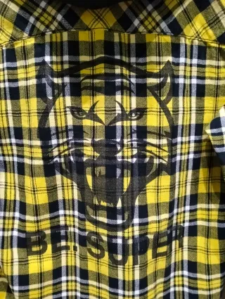 Camicia con cappuccio a quadri bambino 10-11 anni