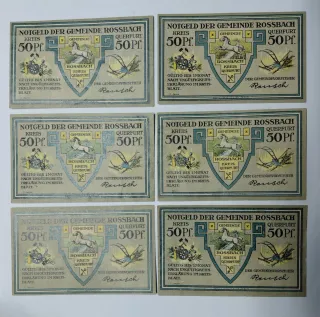 Notgeld 50 Pf. Gemeinde Rossbach Querfurt