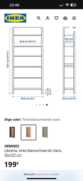 Vitrina cristal madera IKEA HEMNES