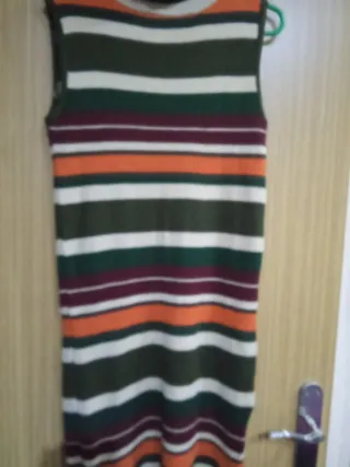 Vestido de punto a rayas