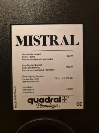 Altavoces Quadral Mistral Negros