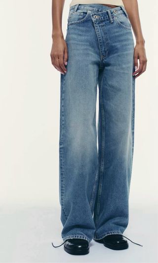 Pantalón Zara ancho azul