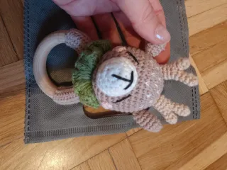 Set 3 Sonajeros Ganchillo Hechos a Mano