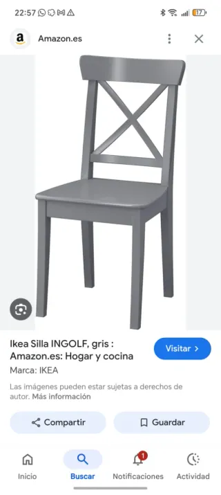 Sedie Ingolf IKEA grigie 40 euro unità