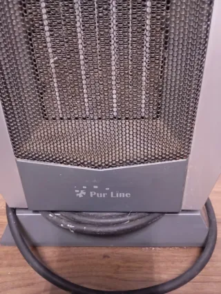 Calefactor Cerámico Negro y Plateado