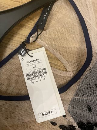 Vestido Tintoretto azul con pedrería