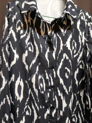 Vestido camisero corto estampado