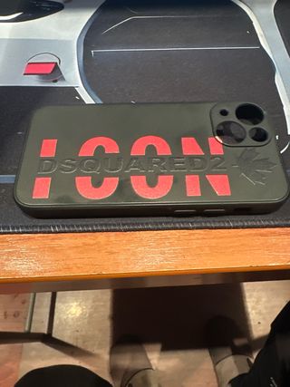 Custodia per iPhone 13 MINI Dsquared2 Icon Nero Rosso