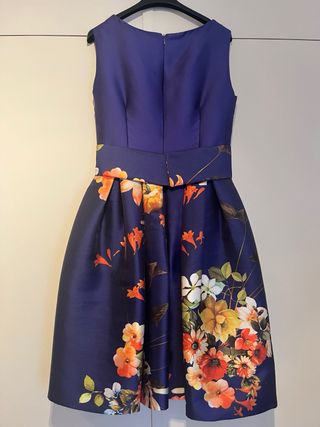 Vestido floral azul boutique talla M