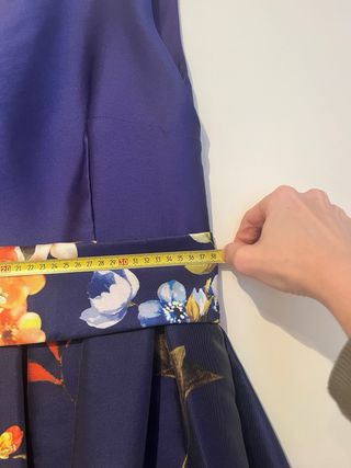 Vestido floral azul boutique talla M