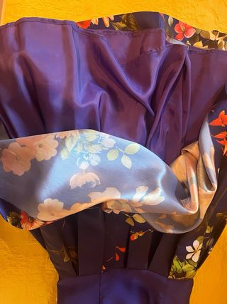 Vestido floral azul boutique talla M