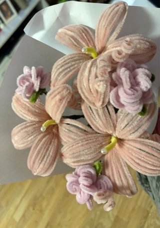 Ramo Flores Limpiapipas Rosa