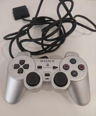 Mando PS2 Dualshock 2 Plateado