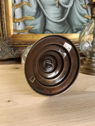 Candelabri in ottone e cristallo