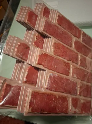 Paneles Pared 3D Autoadhesivos Ladrillo Rojo