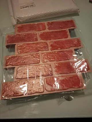 Paneles Pared 3D Autoadhesivos Ladrillo Rojo