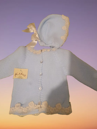 Conjunto Bebé Bautizo Kobez Azul