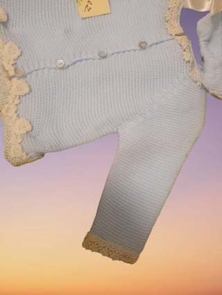 Conjunto Bebé Bautizo Kobez Azul