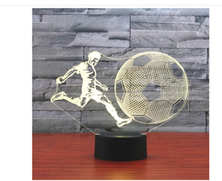 Lampada LED 3D Calcio Multicolore
