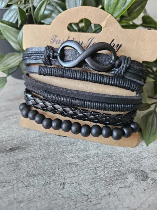Set bracciali uomo con infinito