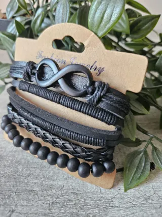 Set bracciali uomo con infinito