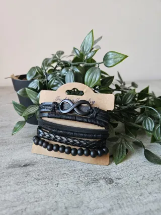 Set bracciali uomo con infinito