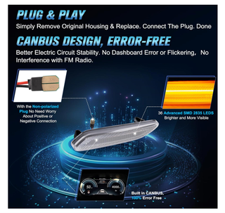 2 pezzi luci LED laterali frecce Mini