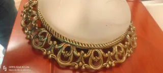 Aplique techo clásico pequeño dorado y blanco