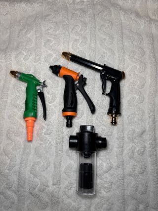 Pistolas Agua Presion Riego Manguera + Dispensador