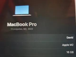 MacBook Pro 13 M2 16GB 1TB Casi Nuevo